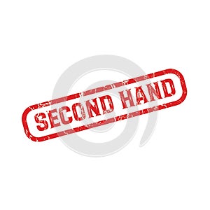 Second Hand Grunge Rubber Stamp Vector