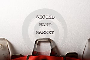 Second hand market text