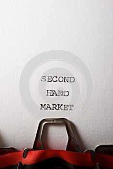 Second hand market text