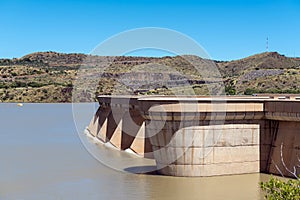 Second largest dam in South Africa, Vanderkloof Dam, overflowing