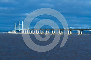 Second Severn Crossing, bridge over Bristol Channel between England and Wales. Five Kilometres or Three and one third miles long