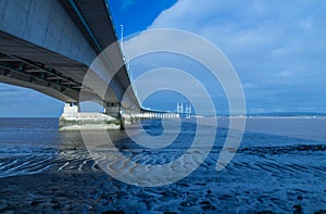 Second Severn Crossing, bridge over Bristol Channel between England and Wales. Five Kilometres or Three and one third miles long