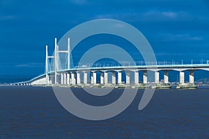 Second Severn Crossing, bridge over Bristol Channel between England and Wales. Five Kilometres or Three and one third miles long