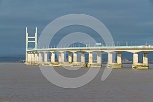 Second Severn Crossing, bridge over Bristol Channel between England and Wales. Five Kilometres or Three and one third miles long