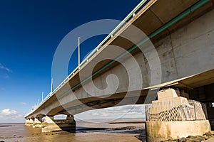 Second Severn Crossing, bridge over Bristol Channel between England and Wales. Five Kilometres or Three and one third miles long.