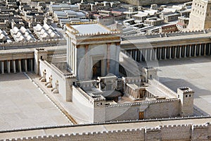 Second Temple. Model of the ancient Jerusalem.