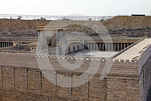 Second Temple. Model of the ancient Jerusalem.