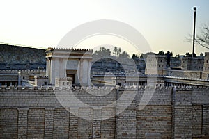 Second Temple. Model of the ancient Jerusalem. Israel Museum in Jerusalem