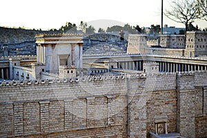 Second Temple. Model of the ancient Jerusalem. Israel Museum in Jerusalem