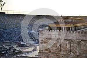 Second Temple. Model of the ancient Jerusalem. Israel Museum in Jerusalem