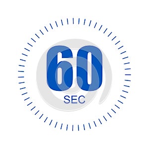 60 second time design over white background, vector illustration. EPS 10