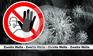 Second wave coronavirus pandemic outbreak -die zweite Welle