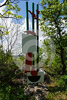 Second world war monument in a forest