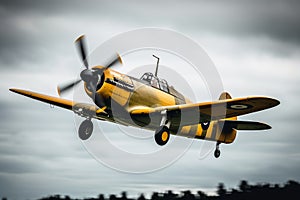 A second world war plane in the dramatic sky