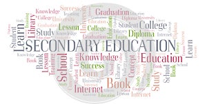 Secondary Education word cloud.