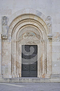 Secondary entrance in cathedral
