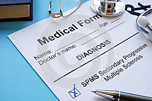 Secondary progressive Multiple sclerosis SPMS diagnosis.