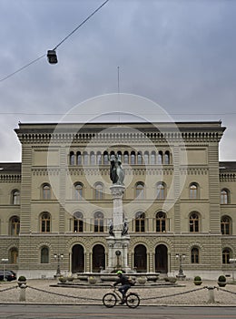 Secondary wing of the Bundeshouse (Switzerland parliament) from Bundesplatz Bern. Switzerland