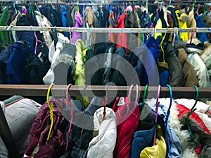 The Secondhand clothes in the market