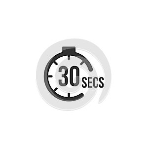 30 seconds Countdown Timer icon set. time interval icons. Stopwatch and time measurement. Stock Vector illustration isolated on photo