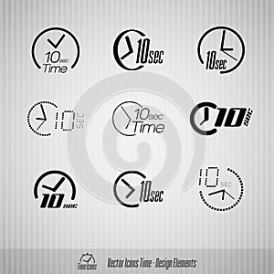 10 seconds vector icons photo