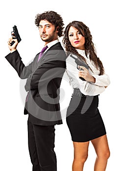 Secret agent and his woman