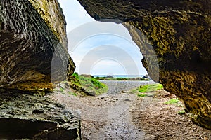 Secret beach cave exit