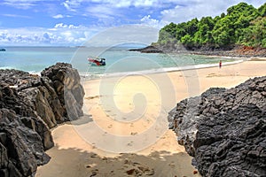 Secret beach on Isla Bolanos, Chiriqui province, Panama