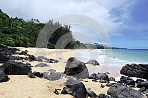 Secret Beach, Kauapea, Kauai, Hawaii, USA