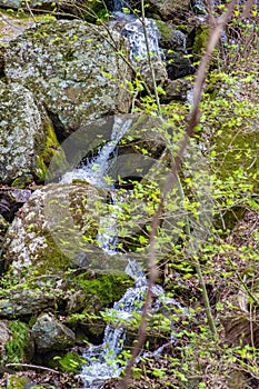 Secret Cascading Waterfall in the Blue Ridge Mountains