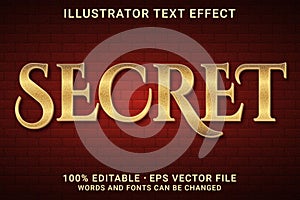 SECRET 3d -Editable text effect