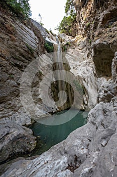 Secret Dimosari waterfall near Nydri village photo