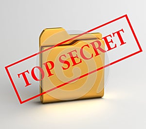 Secret files 3D illustration