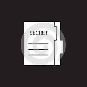 secret files icon. Simple element illustration. secret files symbol design template. Can be used for web and mobile