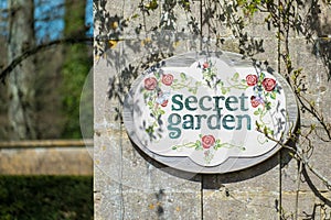 Secret Garden sign.