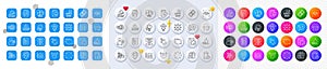 Secret gift, Voice wave and Cursor line icons. For web app, printing. Line icons. Vector
