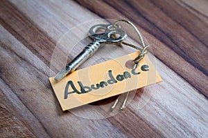 Secret key for abundance in life photo