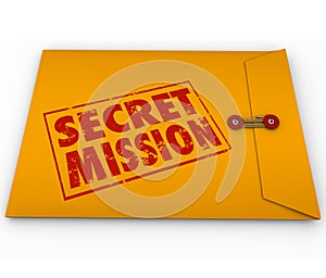 Secret Mission Dossier Yellow Envelope Assignment Job Task photo