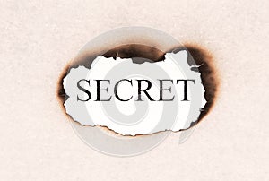 Secret revealed word text