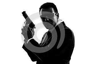 Secret service security bodyguard agent man silhouette