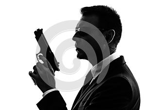 Secret service security bodyguard agent man silhouette