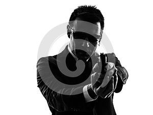 Secret service security bodyguard agent man silhouette