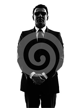 Secret service security bodyguard agent man silhouette