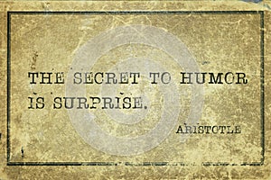 Secret to humor Aristotle