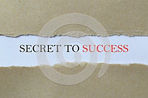 Secret To Success Message 