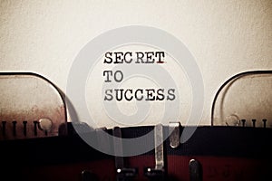 Secret to success phrase