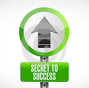 secret to success road sign concept