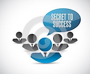 secret to success teamwork sign concept