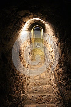 Secret tunnel in Bran castle, near Brasov