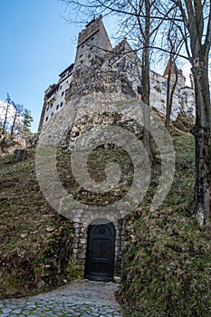 Secret underground entry to Bran Castle, Brasov County, Romania
